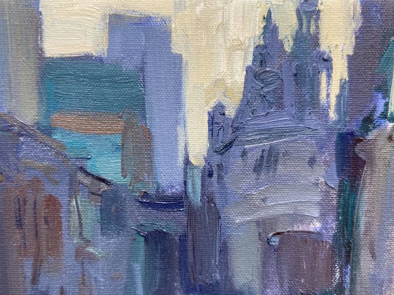 Original Impressionism Cities Painting by Nataliia Nosyk