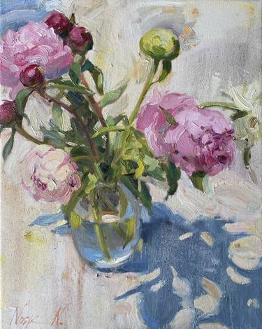 Original Impressionism Floral Paintings by Nataliia Nosyk