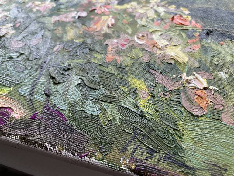 Original Impressionism Floral Painting by Nataliia Nosyk