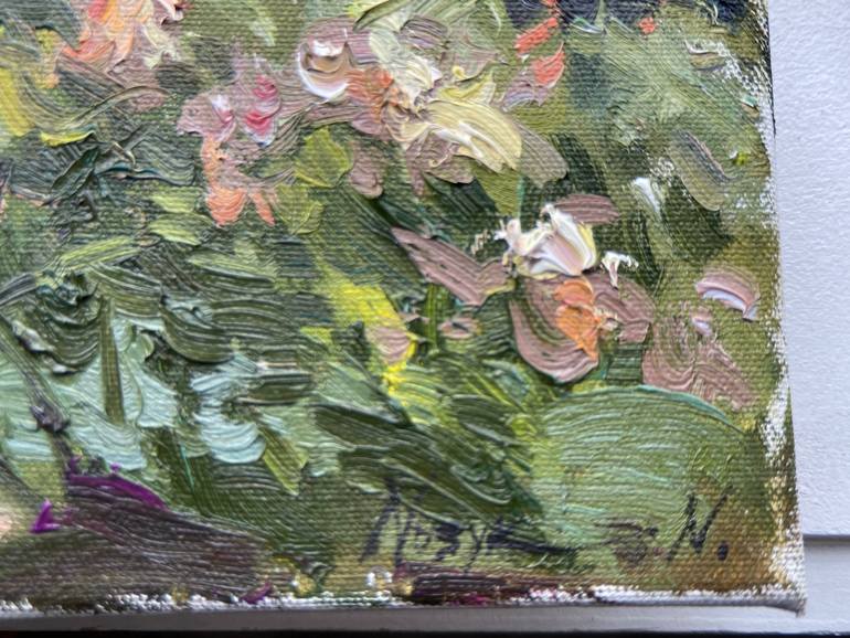 Original Impressionism Floral Painting by Nataliia Nosyk