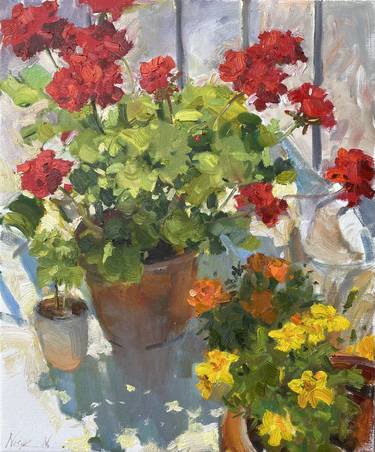 Original Impressionism Floral Paintings by Nataliia Nosyk