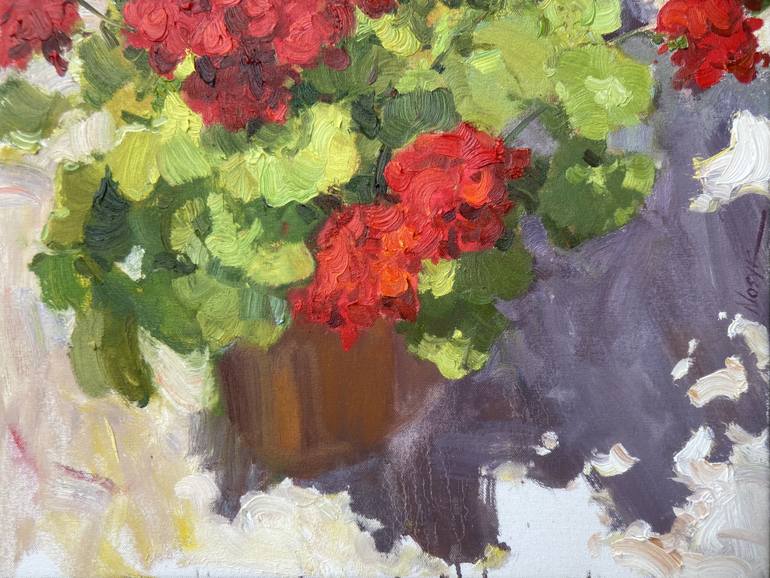 Original Impressionism Floral Painting by Nataliia Nosyk