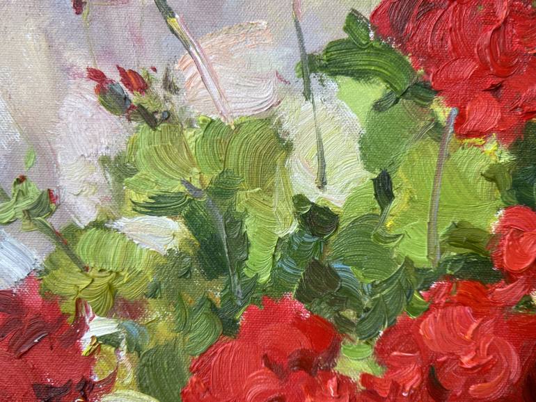 Original Impressionism Floral Painting by Nataliia Nosyk