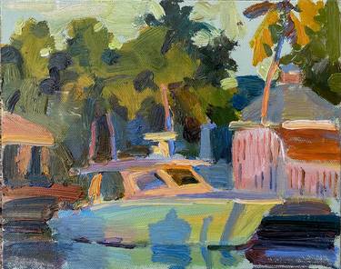 Original Impressionism Boat Paintings by Nataliia Nosyk
