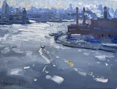 Original Impressionism Cities Painting by Nataliia Nosyk