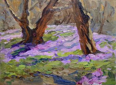 Original Impressionism Garden Painting by Nataliia Nosyk