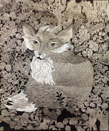 Original Fine Art Animal Drawings by Nataliia Nosyk