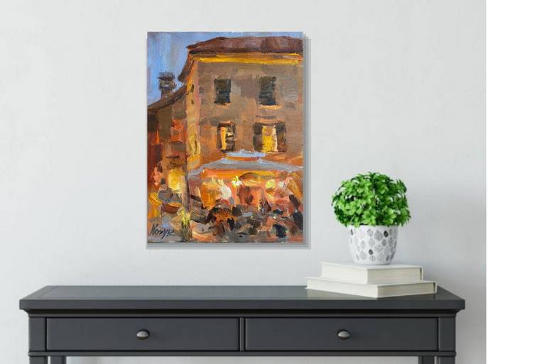 Original Impressionism Architecture Painting by Nataliia Nosyk