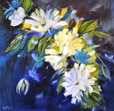 Original Abstract Floral Paintings by Kathy Morawiec