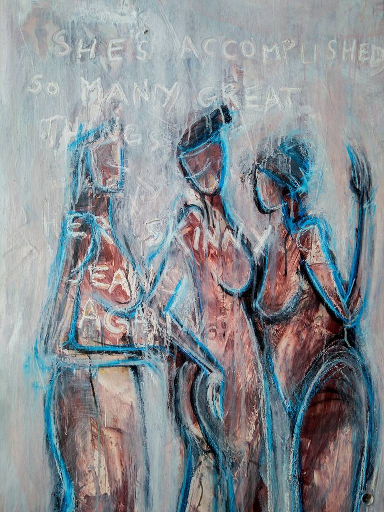 Original Contemporary Nude Painting by J Charboneau
