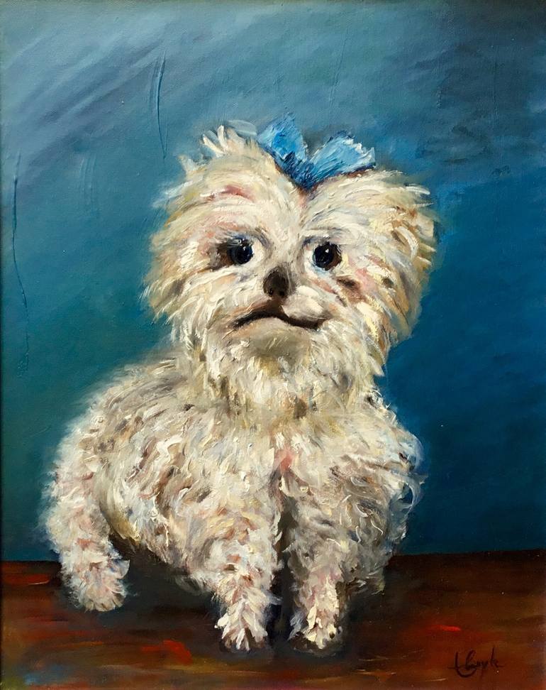 Paintings of shih tzu sales dogs