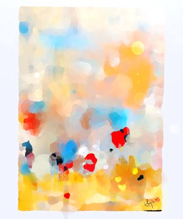 Original Abstract Expressionism Abstract Painting by Thuy Le