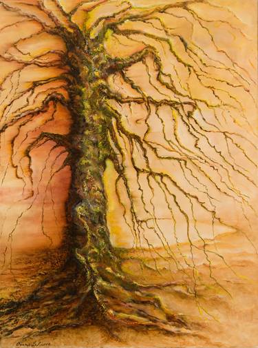 Original Abstract Expressionism Tree Paintings by Constance larussa