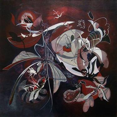 Original Surrealism Abstract Paintings by Lorraine Cooke