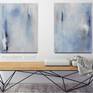 MOD COOL

A modern abstract of cool tones - blues, greys, white on premium, gallery-wrapped canvas. Sides finished in light grey. Ready to hang.

30" x 48" x 1.5" (total)
Each canvas is 24" x 30" x 1.5"

I use archival paints and mediums and I have finished this artwork in a satin glaze.