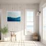 Coastal abstract beach house painting