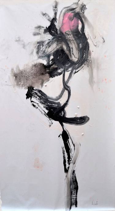 Original Abstract Expressionism Calligraphy Paintings by Rasim Michaeli