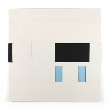 Original Abstract Geometric Mixed Media by Yvette Kaiser Smith