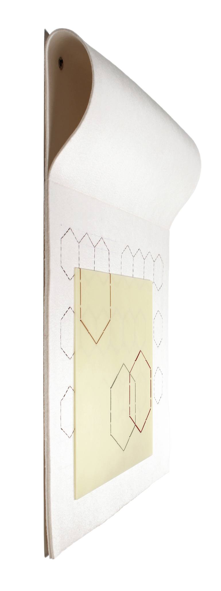 Original Abstract Geometric Mixed Media by Yvette Kaiser Smith