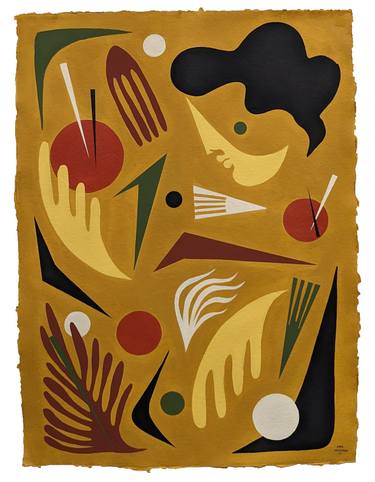 Original Cubism Abstract Painting by Anna Kalachyan