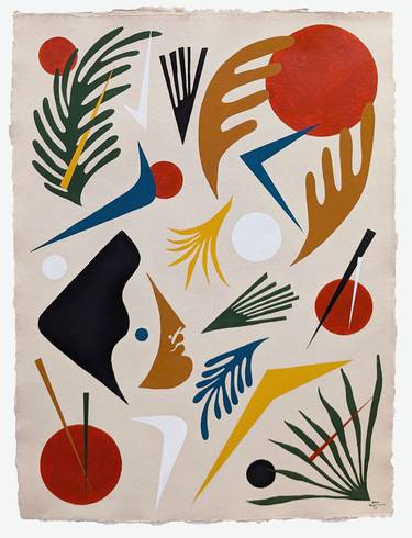 Original Cubism Abstract Painting by Anna Kalachyan