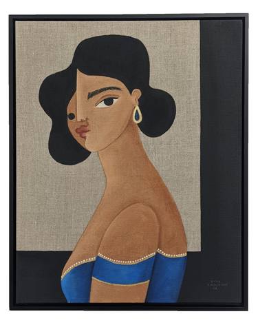 Original Cubism Portrait Painting by Anna Kalachyan