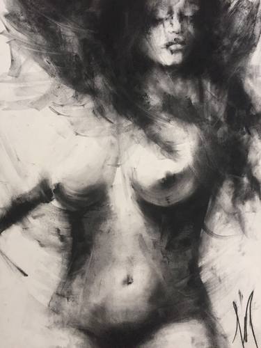 Original Nude Drawing by James Marie