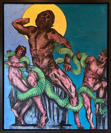 Original Baroque Classical Mythology Mixed Media by Lee Ellis