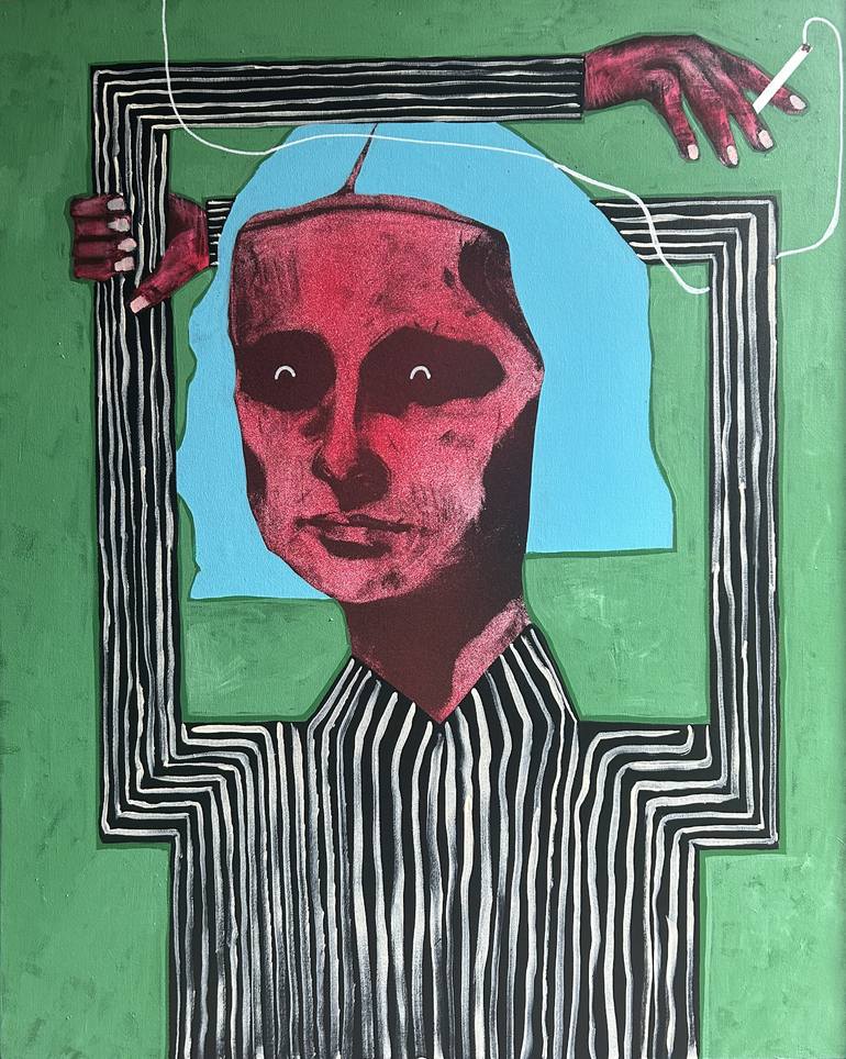 Original People Painting by Lee Ellis  Pop Art Art on Canvas  Famous Limb Trickery