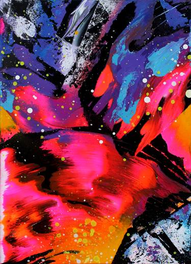 Original Abstract Expressionism Abstract Paintings by Helmi Fuadi