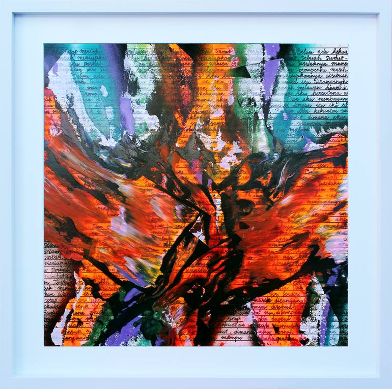 Original Abstract Expressionism Abstract Painting by Helmi Fuadi