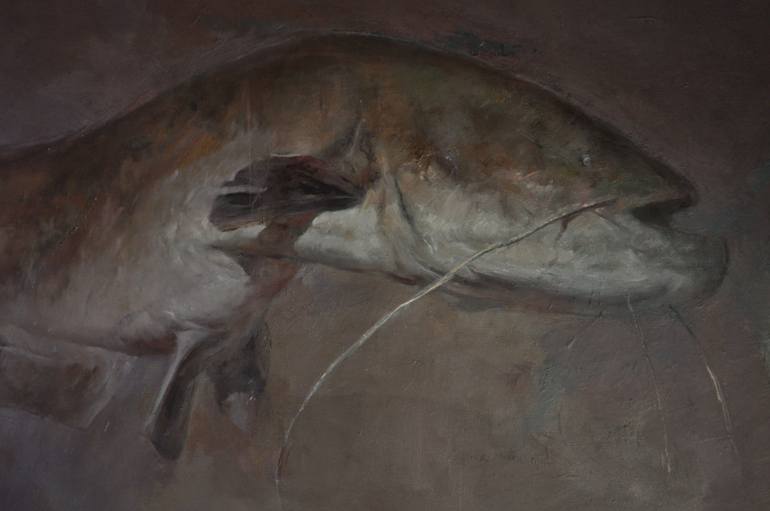 Original Expressionism Animal Painting by Laszlo Mathe