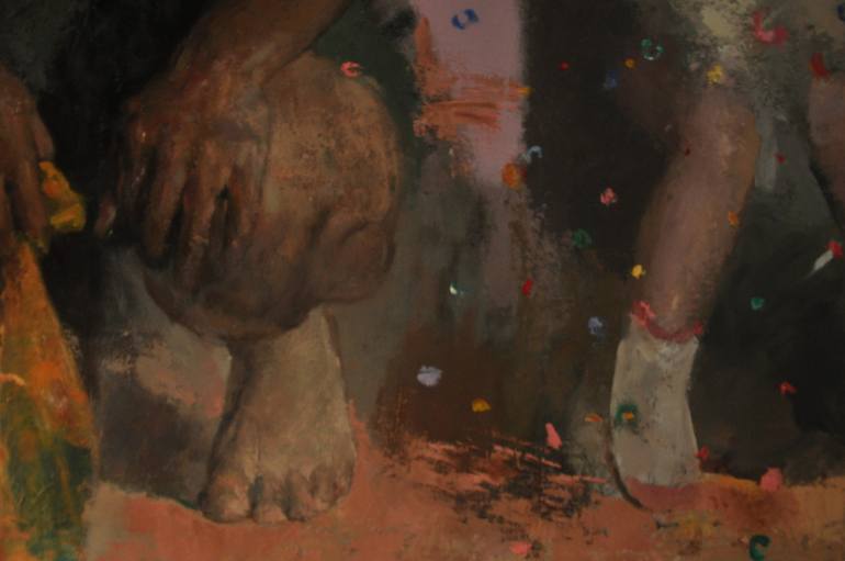 Original Expressionism Family Painting by Laszlo Mathe