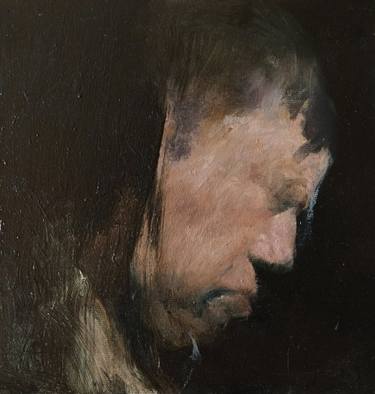 Original Portrait Painting by Laszlo Mathe