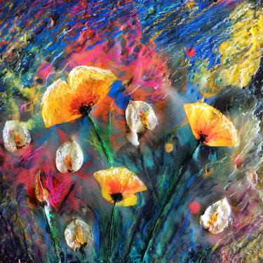Print of Abstract Floral Paintings by Lenard Collins