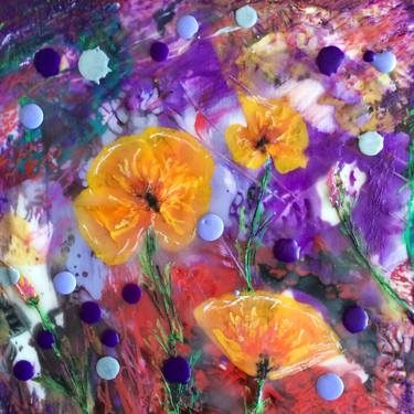 Print of Abstract Floral Paintings by Lenard Collins