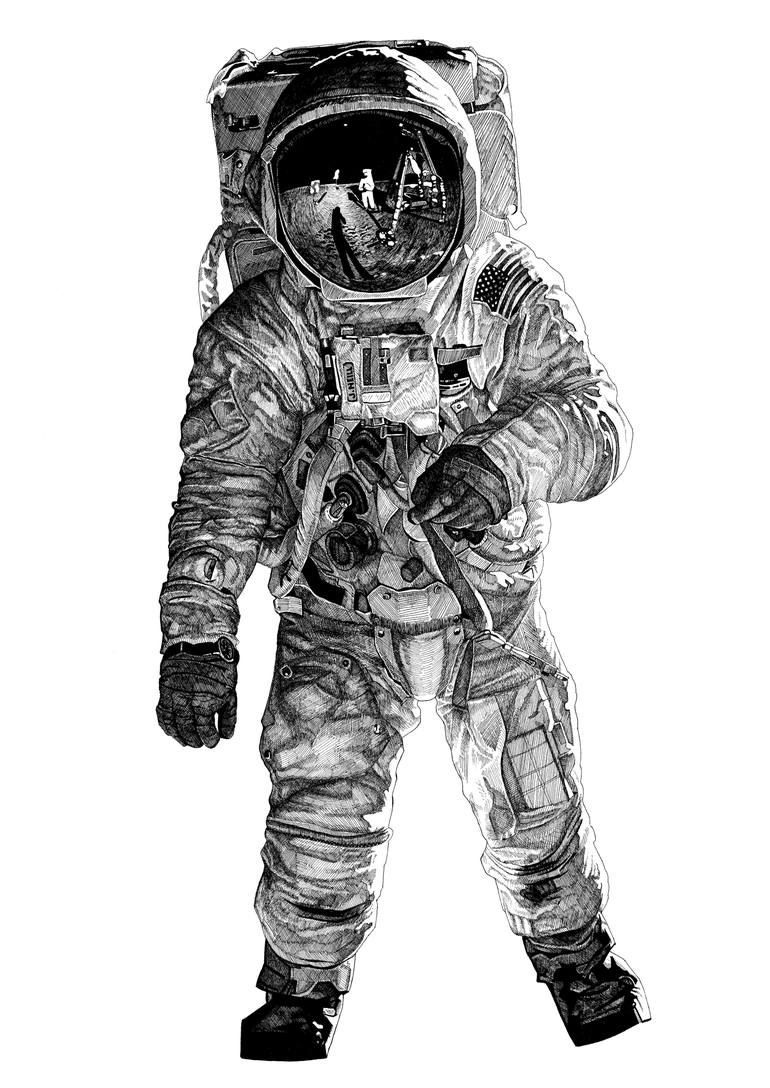 Surreal Art Spaceman Art Astronaut Colorful Art 