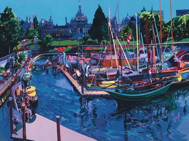 Original Fine Art Cities Paintings by michelle scragg