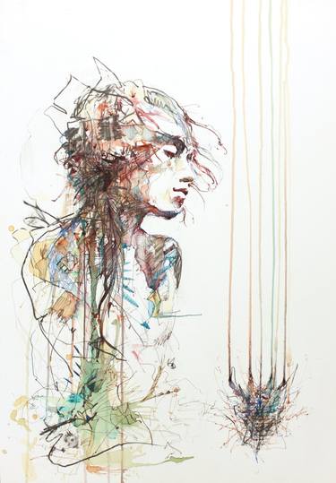 Original Nude Drawings by Carne Griffiths