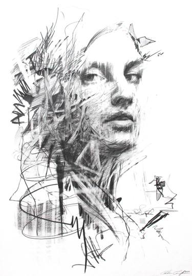 Original Women Drawings by Carne Griffiths