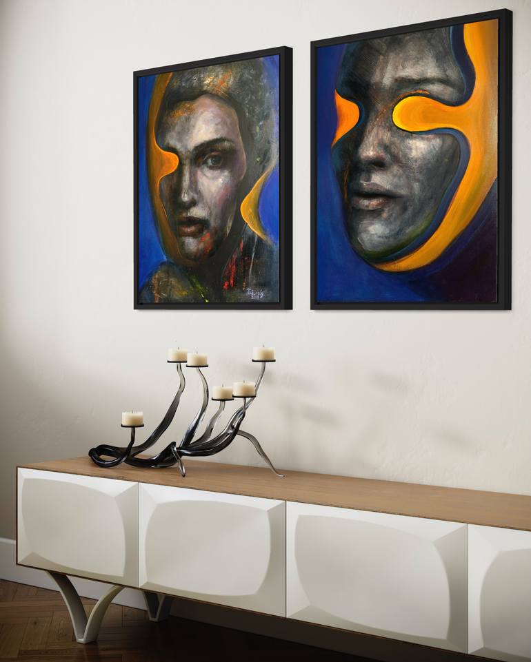 Original Figurative Portrait Painting by Alex Tuzinsky