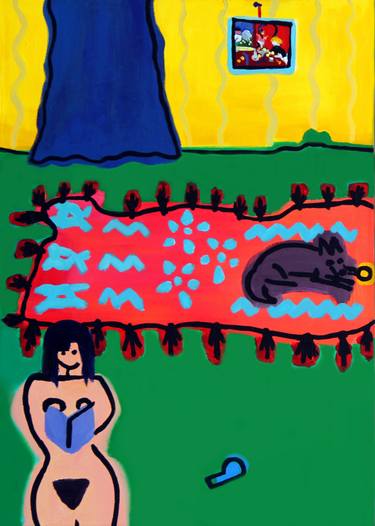 Original Expressionism Interiors Painting by Liubov Nova