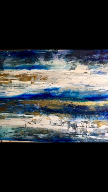 Blue and Gold Abstract Landscape No. 3 thumb