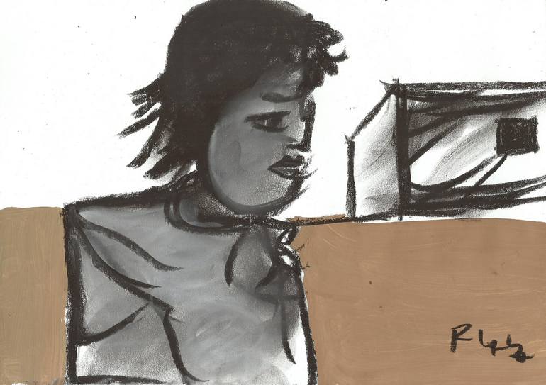 Portrait Drawing by Roman Lasa Saatchi Art