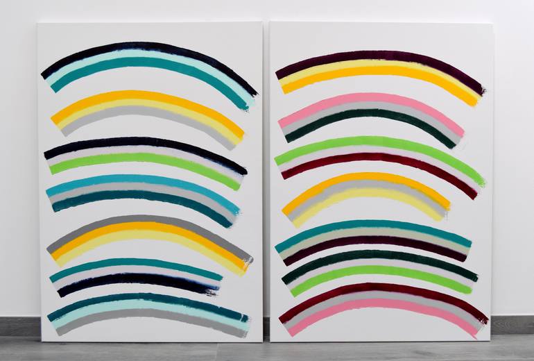 Original Minimalism Abstract Painting by Astrid Stoeppel