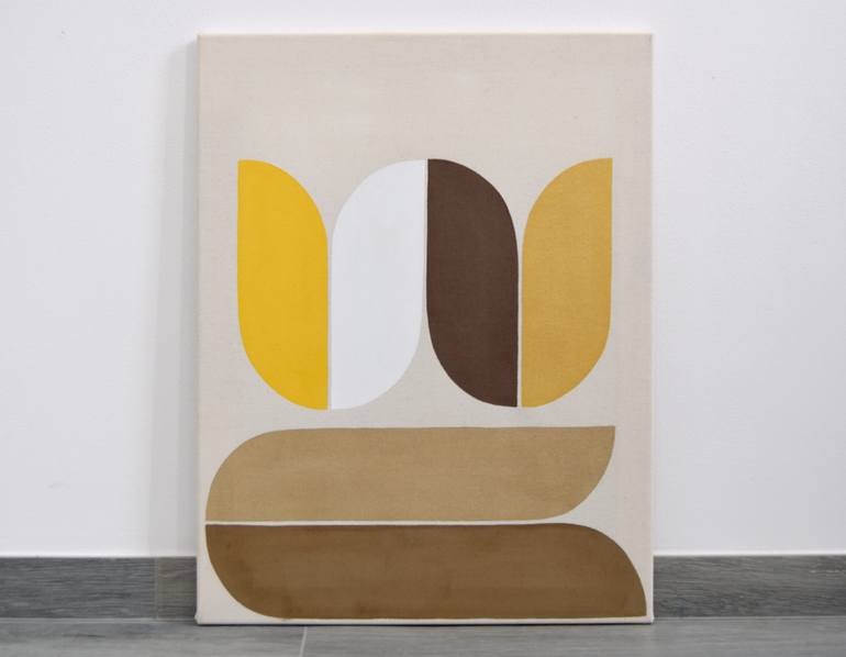 Original Geometric Abstract Painting by Astrid Stoeppel