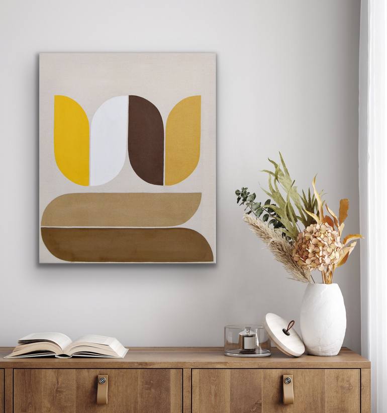 Original Geometric Abstract Painting by Astrid Stoeppel