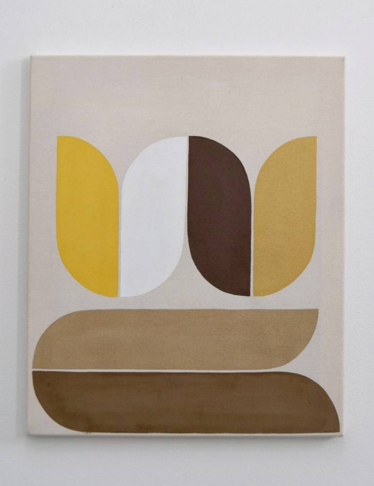 Original Geometric Abstract Painting by Astrid Stoeppel