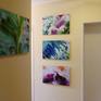 Fluid paintings! in collector's home