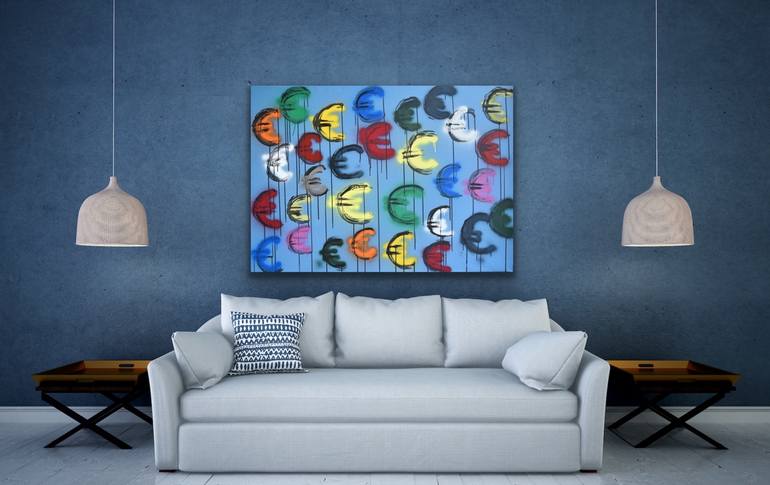 Original Pop Art Abstract Painting by Astrid Stoeppel